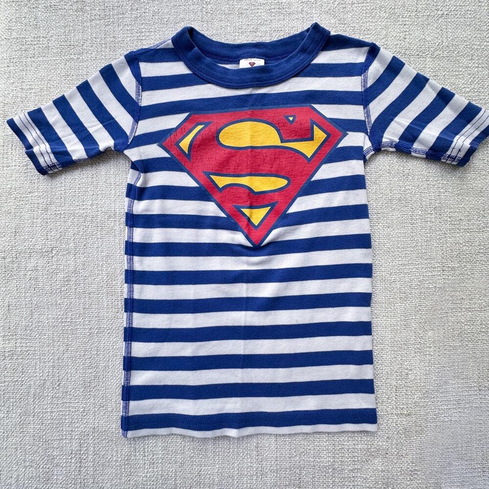 Hanna Andersson Organic Superman Pajama Top GUC 6/7